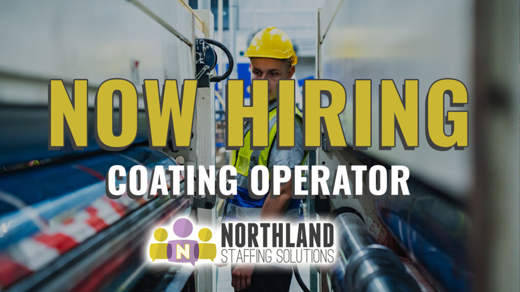 Coating operator checking coating machine for maintenance for Northland Staffing in Minneapolis, MN